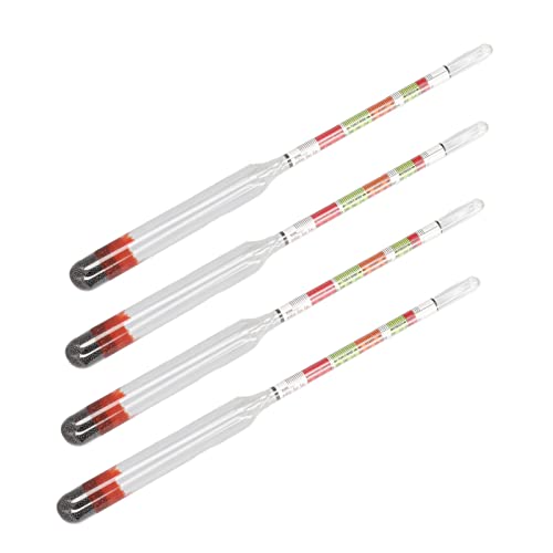 Hydrometer-Messgerät, Drei Skala, Hydrometer, Brau- und Ausrüstungskonzentration für Alkohol-Set, Glastester, Hydrometer