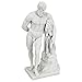 Design Toscano Farnese Hercules Roman God Statue, 10 Inch, Bonded Marble Polyresin, White