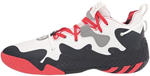 adidas Unisex Harden Vol. 6 Basketball Shoe, White/Vivid Red/Ink, 5.5 US Men | Image 7