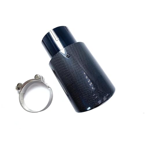 Silenciador de escape universal con cubierta de carbono negro brillante para un flujo óptimo