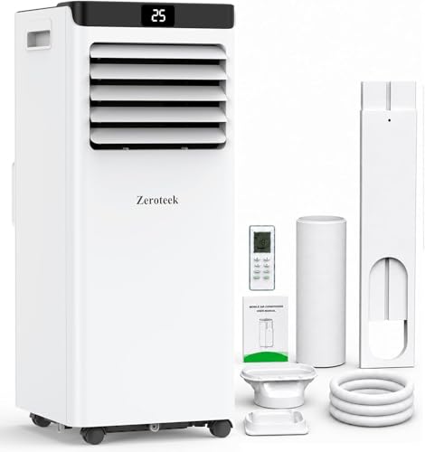 Air Conditioning Unit 4-in-1 Powerful Portable Air Conditioner with Cooling Dehumidifier & Fan Modes Sleep Modes Intuitive Display Remote Control 24H Timer Window Kit for Room Up to 269sq.ft
