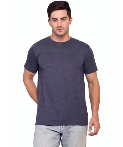 Image of Unisex Round Neck Plain T-Shirt | Combed Bio-Washed Ring Spun Cotton for Men & Women, Short Sleeves