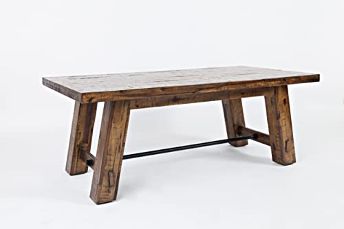 Jofran Inc. 1510-11 Jofran Cannon Valley Rustic Industrial Trestle Acacia Coffee Table thumb #6