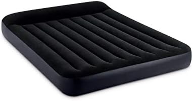 Intex Dura Beam Standard Pillow Rest Classic Airbed with Internal Pump, Navy, Queen (600 lbs)