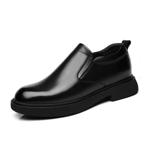 Men's Height Increasing Elevator Oxford Slip-On Formal Dress Shoes Leather Heighten Shoes for Men