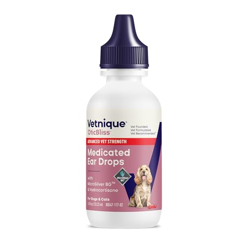 Vetnique Oticbliss Cat & Dog Ear Infection Treatment |...