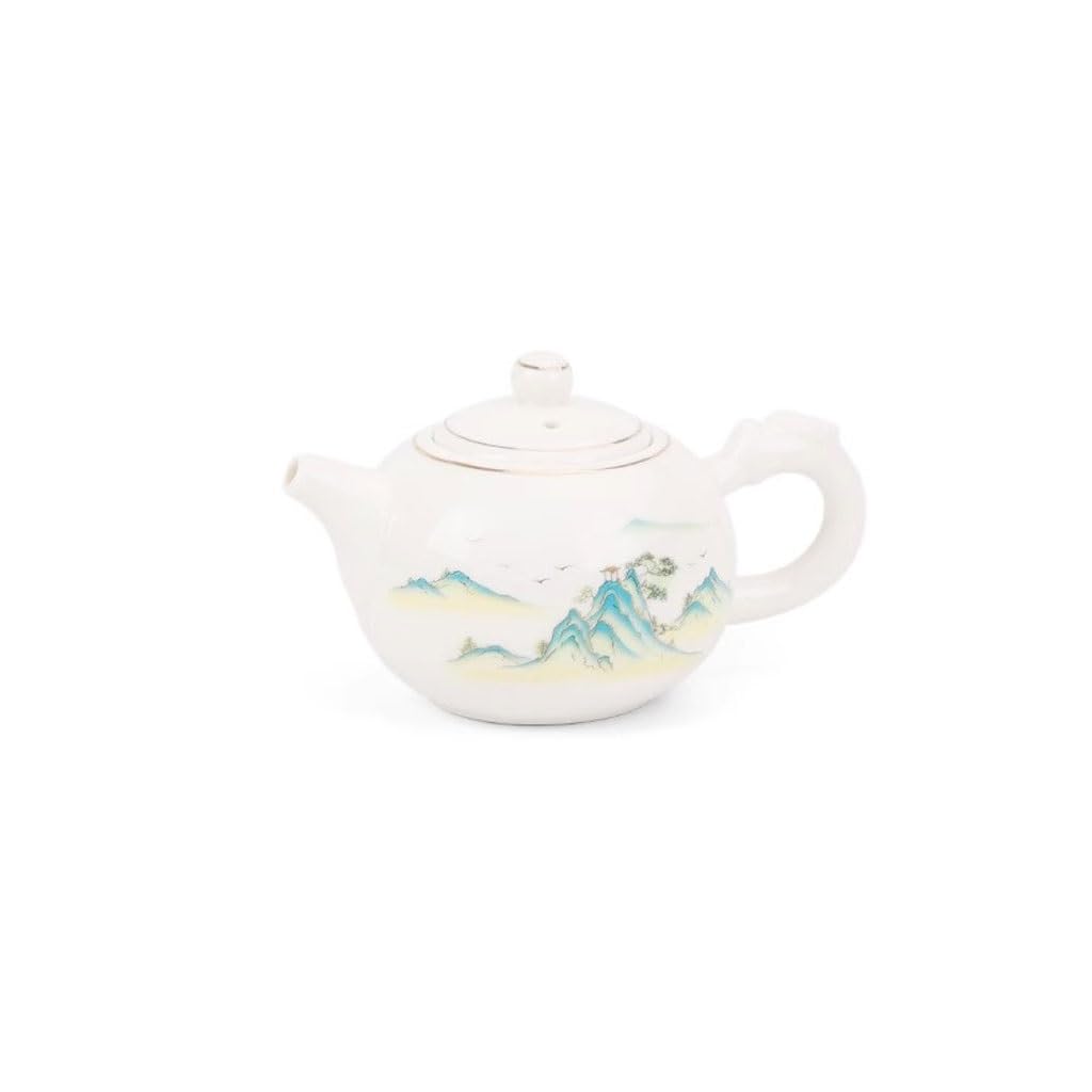 Czajnik z jadeitu o pojemności 200 ml z baraniny, biały, porcelanowy, prosty, ceramiczny zestaw do herbaty Xishi, czajnik
