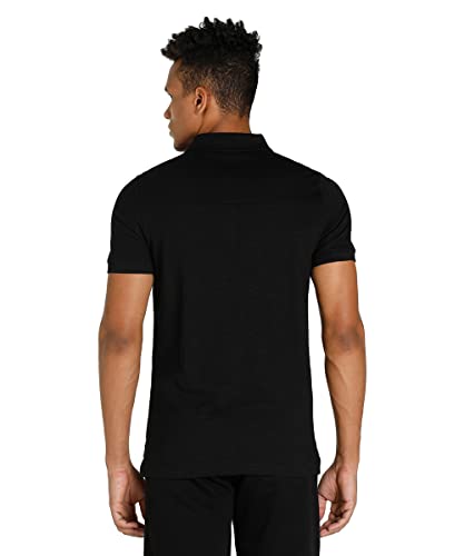 Image of PUMA Cotton Regular Fit Mens Black T-Shirt