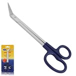 ASM® Extra Long Handle Toenail Scissors Clippers - Heavy Duty Stainless Steel Thick Toe Nails Ingrown Fingernail Toenail 7.5" Chiropody Podiatry Pedicure Manicure Set Men & Women Nail Care