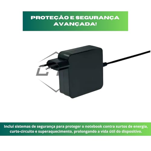 Carregador Fonte para Notebook Asus 45W 19V Compatível com VivoBook F705, Z450LA, X450L, X550A, Z450