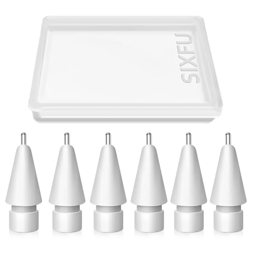 Image of SIXFU 6 PCS Replacement Pencil Tips for Apple Pencil, Durable iPencil Tip Nibs Accessories for iPad Pro /Apple Pencil Pro /USB-C / 1st Gen / 2nd Generation (Long Tip)