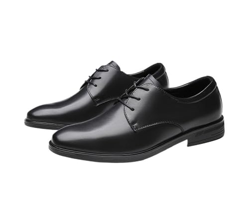 Mens British Style Leather Oxford Shoes Formal Office Wedding Business Casual Comfortable Non Slip Rubber Sole Resistant Anti-Slip Working2