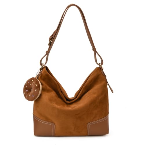 Women's Large Capacity Tote Bag Brown Handbag Tote Bag Slouchy