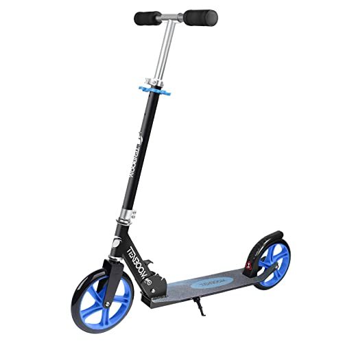 TENBOOM Trottinettes pour enfants de 8 à 12 ans, grandes roues pliantes, trottinette réglable en hauteur pour adultes et enfants Cover
