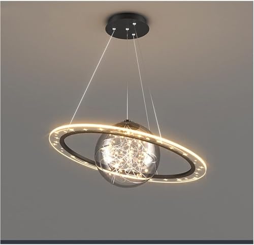 Lustre suspension dorée Planet : luminaire de luxe pour chambre et grand salon