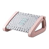 BRQ足底用フットレスト テーブル下用 オフィス用 足部マッサージ機能付きトイレ用 家庭・学校・企業・ホテル用 (43*32*20CM,ピンク)