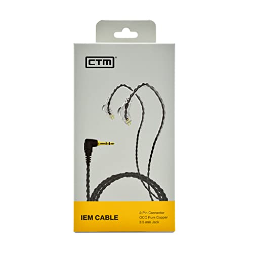 Cable negro estándar CTM con conector de audio 2 pines 50 pulgadas miniatura 2
