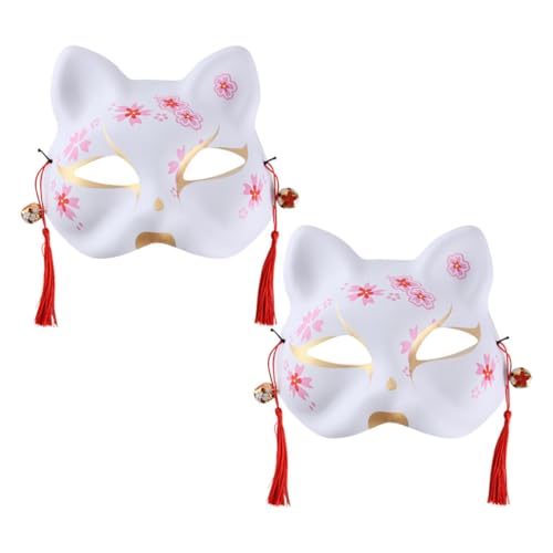 Masques d'animaux de cosplay renard japonais pour spectacle et halloween