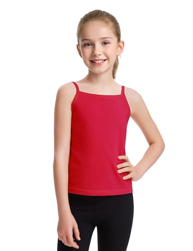 Image of Auranso Girls Undershirts Kids Camisole Toddler Adjustable Straps Tank Tops