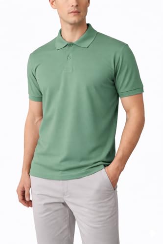 Image of Men's Plain Polo Neck T-Shirt | Comfortable | Stylish Casual & Smart Wear | Half Sleeve | Regular Fit