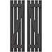 Ekena Millwork ARW102SB415X68SMH Americraft Four 2 Exterior Real Wood Spaced Board-n-Batten Shutters w/Z-Bar (Per Pair), 15 1/2"W x 68"H, Shadow Mountain