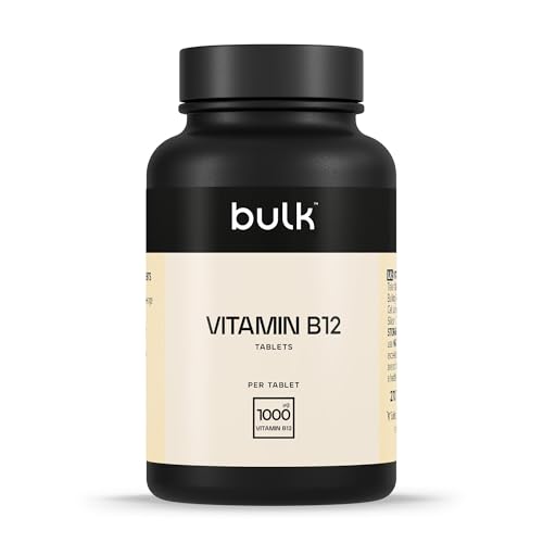 Bulk Vitamina B12 Compresse da 1000 mcg, Ad resistenza, 1000 mcg, 60 Compresse, 60 porzioni