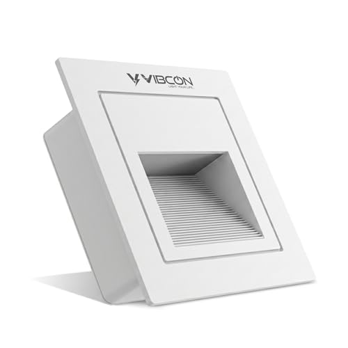 Image of Rio Step Outdoor 5W LED Step Light Outdoor, IP65 Waterproof Wall Recessed Stair Light, Aluminum Body, Rio Design for Garden, Pathway & Staircase (White Body, Warm White, Pack of 1)
