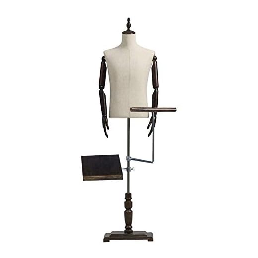 Mannequin Byster Torso Body Manikin Kläder med byxhylla och skodisplay Modell Dummy Avtagbar off White (Färg: A, Storlek: M) (CM)