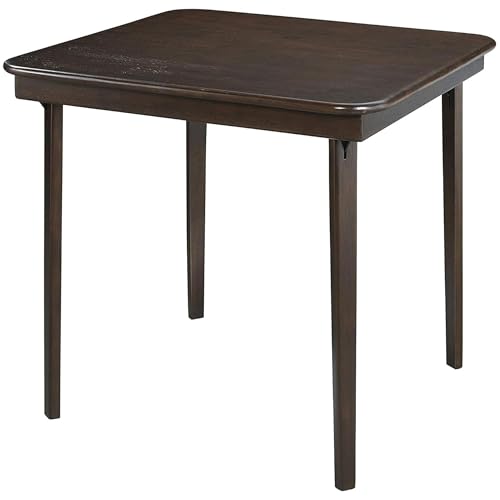 MECO Stakmore Classic Straight Edge Wood Folding Card Table, Espresso Frame