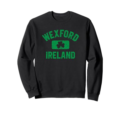 Wexford Ireland Gym Style Distressed Green Print Sweatshirt