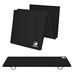 MAXSTRENGTH Tri Folding Mat 2" Thick Foam Exercise Gym Fitness 6ft X 2ft Multi Purpose Camping Gymnastics Pilates Physio Mats (Black)