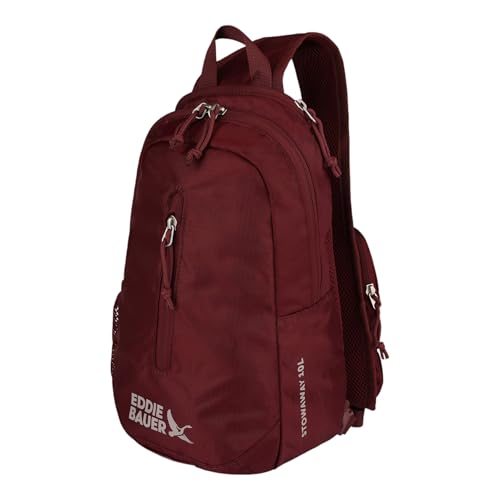 Image of Eddie Bauer Stowaway Packable Sling Bag | Travel | Outdoor | Lightweight | Compact | Ripstop Nylon, Black Cherry-10L