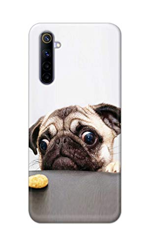 Image of PRINTFIDAA� Printed Hard Back Cover Case for Realme 6 | Realme 6S | Realme 6i Back Cover (Pug Dog) -2808