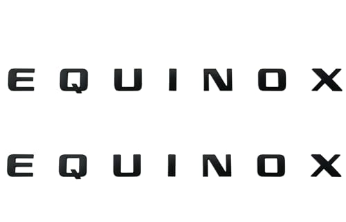 Image of 2X Equinox Front Door Nameplate Letter Logo 3D Badge Emblem Sport Replacement for Equinox (Matte Black)