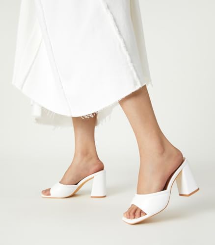 Arromic Women's Square Open Toe Heels Sandals Comfortable Block Chunky Heeled Sandals Slip on Heels Summer Evening Party Wedding Prom Dress Pumps Shoes2