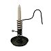 Wrought Iron Spiral Courting Candle Holder- Antique Vintage Reproduction, Black, 10Hx5W