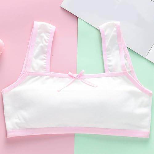 Girls Bras Cotton 9-17 Years Cotton Sports Bras for Girls Underwear for Girls Teen Strapless Bras for Girls Ages 12-14 Strapless Bras for Teens Preteen Bras Kids Bra 06# Pink 13 Years2