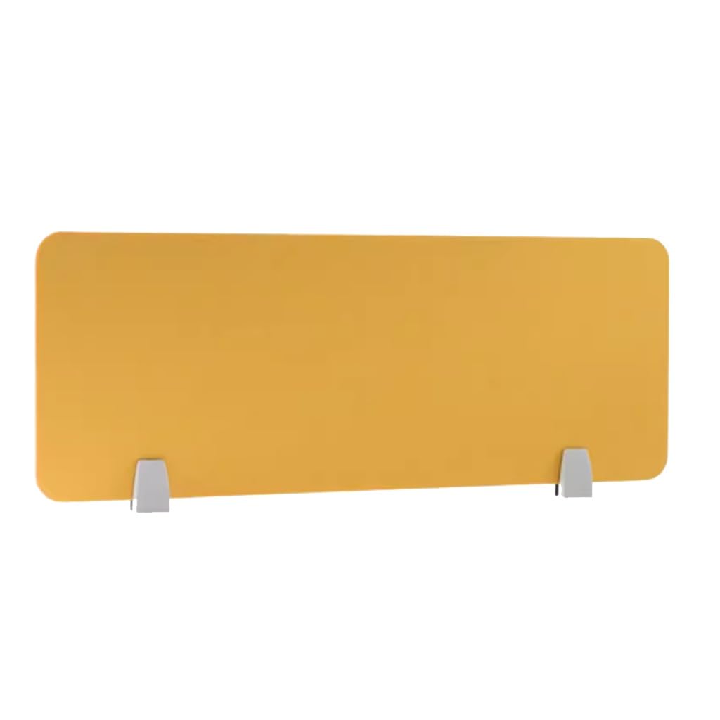 LWJSOCP Desk Privacy Divider, Desk Privacy Panel Acoustic Freestanding Desk Divider Desk Partition Noise Reducing Lightweight With Support Feet For Table(Yellow,30X80CM)