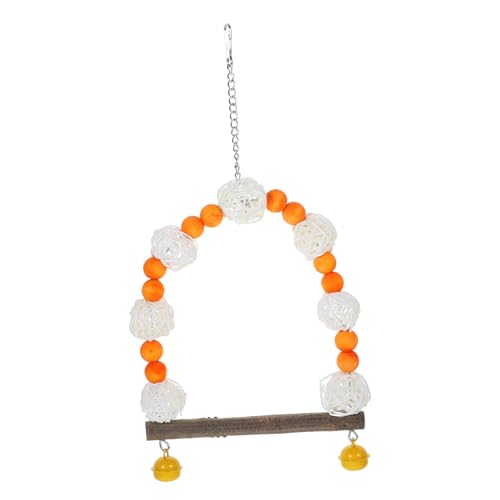 GRIRIW Parrot Swing Stand Durable Bird Perch for Play Training Natural Wood Exercise for Pet Birds for Parrots Budgies