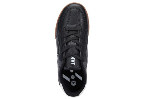 JAKO Fußball Schuhe Unisex Training Sport Fussballschuhe NonMarking Hallenschuhe Sportschuhe J-SI Signature in Weiß/Schwarz in Größe 41