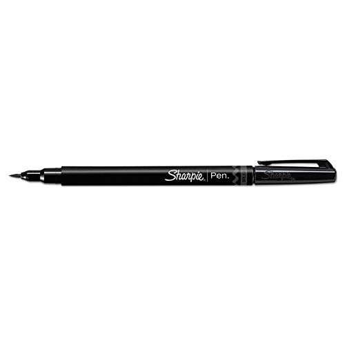Sharpie 2011280 Brush Tip Pens, Fine, Black, Dozen