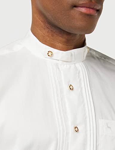Stockerpoint Herren Leon Trachtenhemd, Weiß, L EU