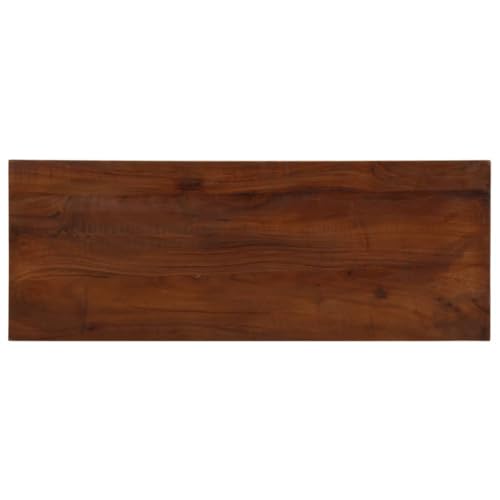 vidaXL Tischplatte, Holzplatte Rechteckig, Massivholzplatte für Tisch Esstisch Couchtisch, Ersatztischplatte, 90x30x2,5cm Altholz Massiv