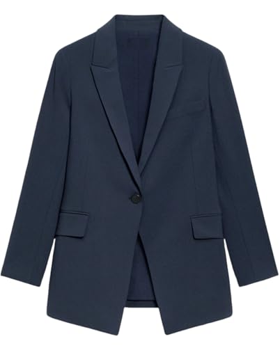 Pkrboro Donna Blazer Peak Risvolto Cappotto Un Pulsante discorso Cosplay Vestito Smoking