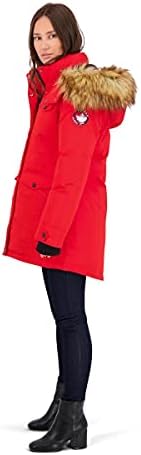 CANADA WEATHER GEAR Parka Coat for Women-Insulated Faux Fur Hooded Winter Jacket