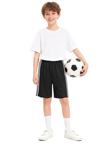 Image of Somaibo Boys Athletic Shorts, Kids Basketball Quick Dry Mesh Short for Youth Soccer Gym Sports Running