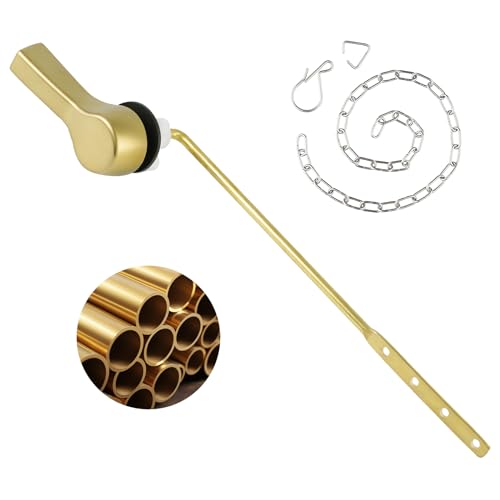 Universal Metal Brushed Gold Toilet Handle Replacement Brass/Front Mount