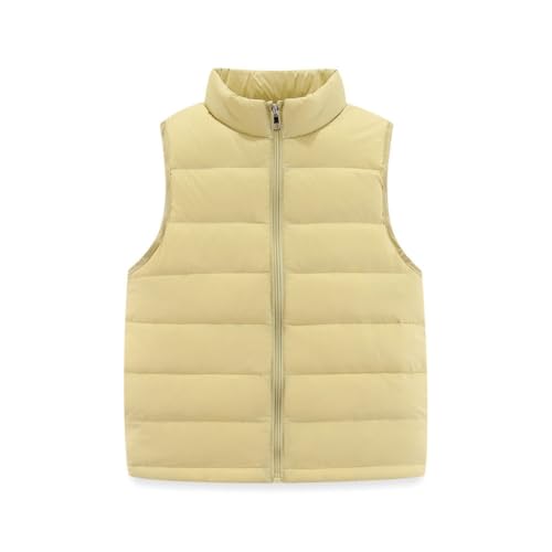 Kids Boys Girls Stand Collar Down Vest Winter Warm Lightweight Sleeveless Puffer Jacket Windproof Coat Outwear