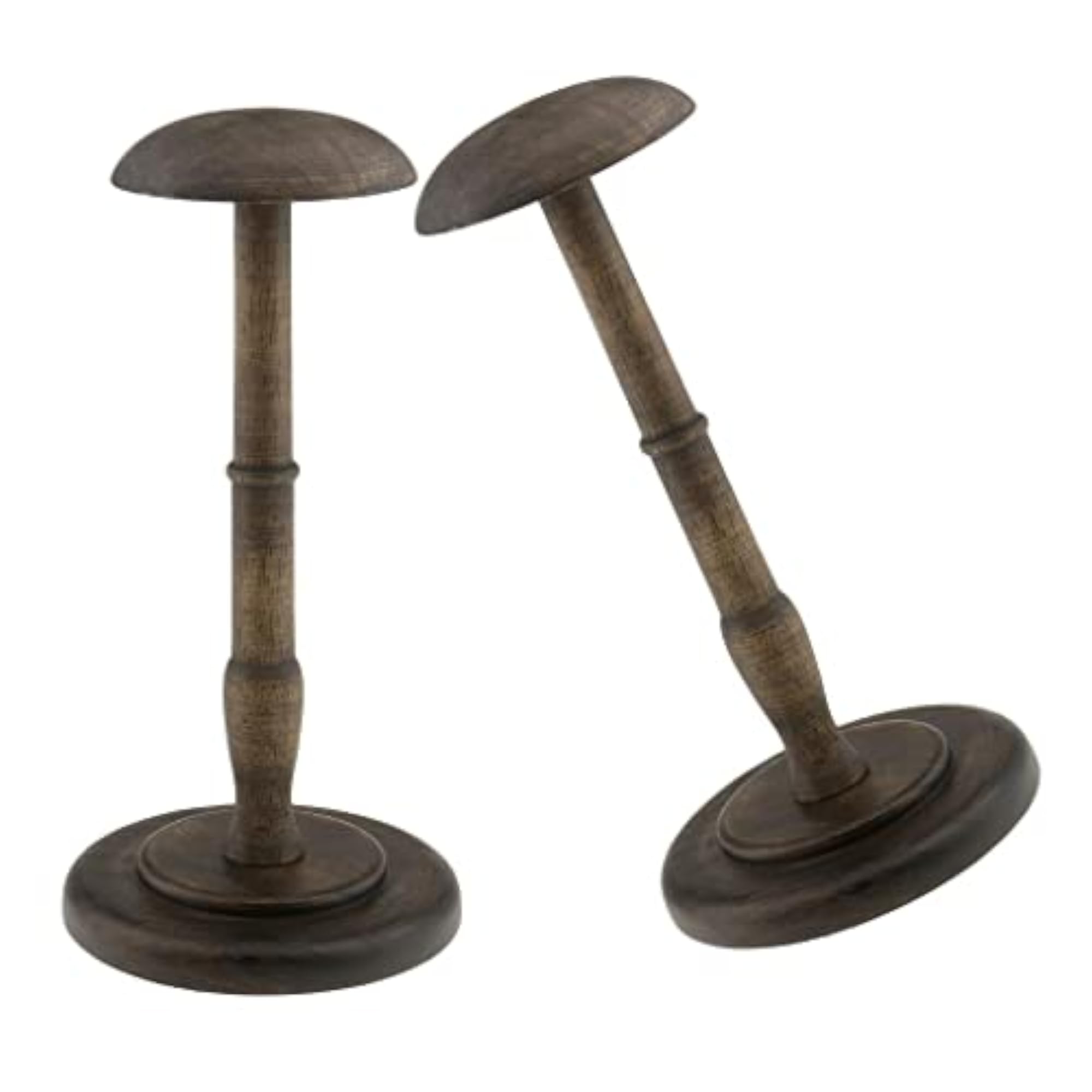 2 Pcs Dome Shaped Wooden Cap Hat Holder Display Stand