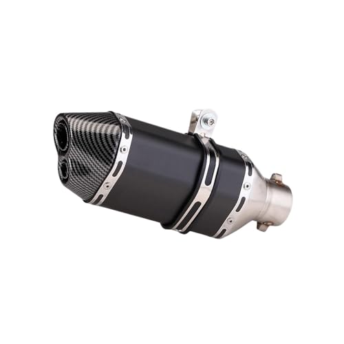 Silencieux d'échappement moto 51mm universel de 300mm de long avec double trou